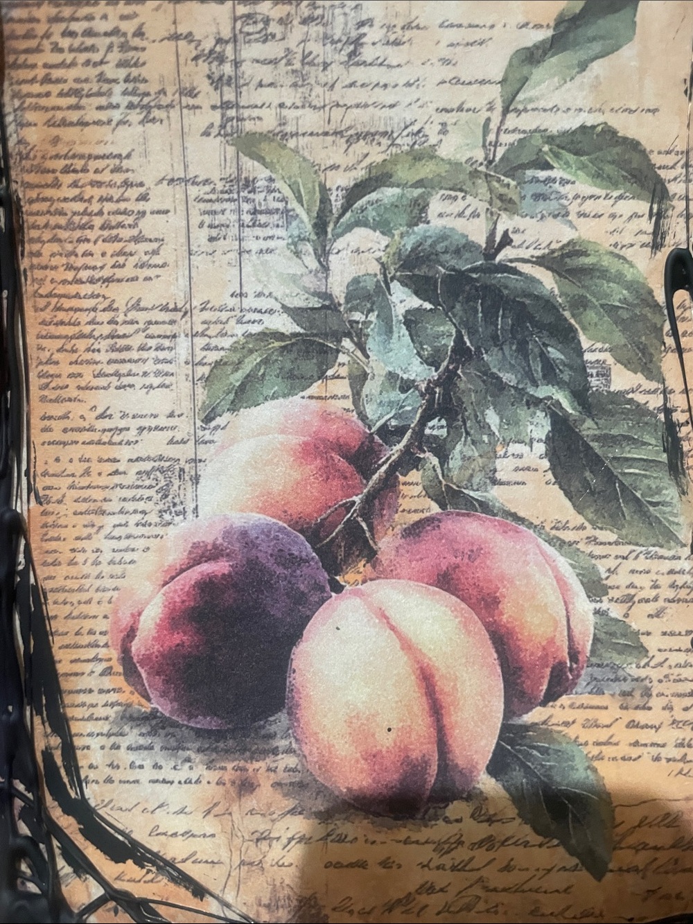 “Pretty Peaches” mixed media art piece - Picture 3 of 3
